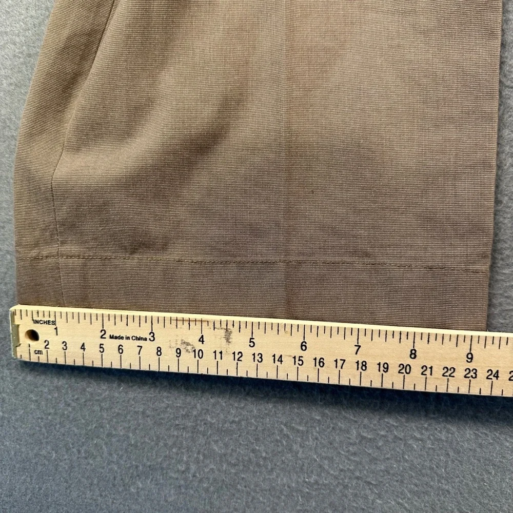 Austin Reed London Mens Tan Brown Dress Pants Flat Front Straight Leg 34W 30L